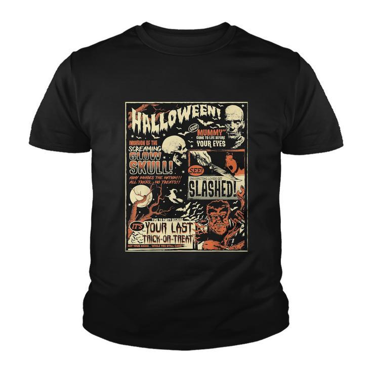 Halloween Vintage Poster Horror Movies Comic Youth T-shirt