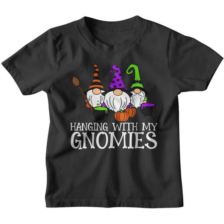 Hanging With My Gnomies Funny Garden Gnome Halloween  Youth T-shirt