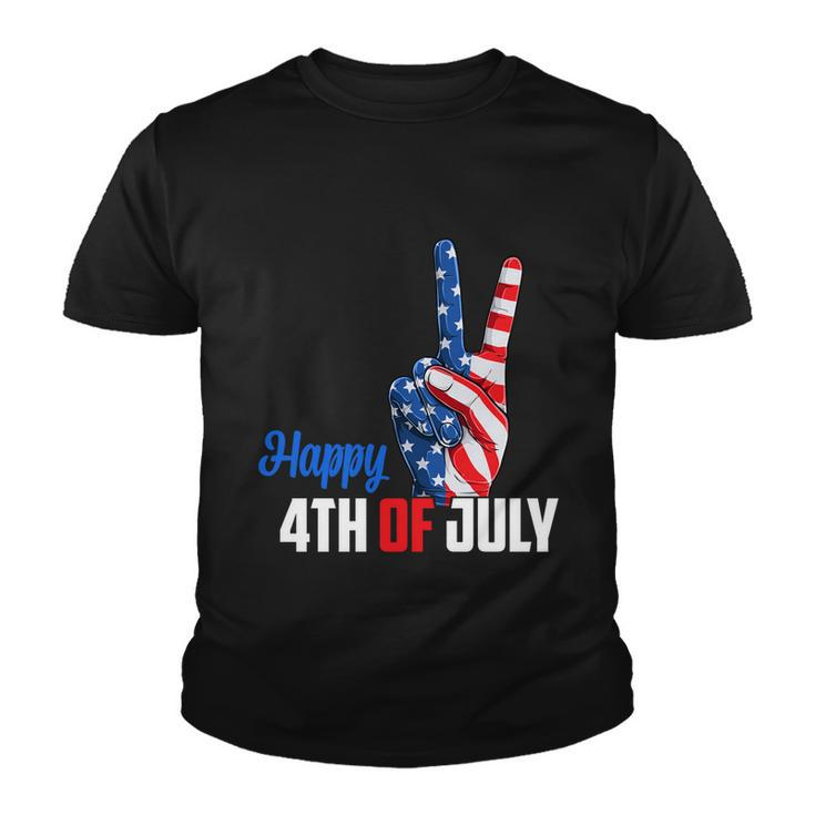 Happy 4Th Of July Peace America Independence Day Patriot Usa Gift Youth T-shirt