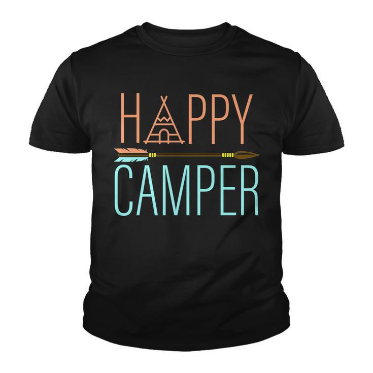 Happy Camper Funny Camping Youth T-shirt
