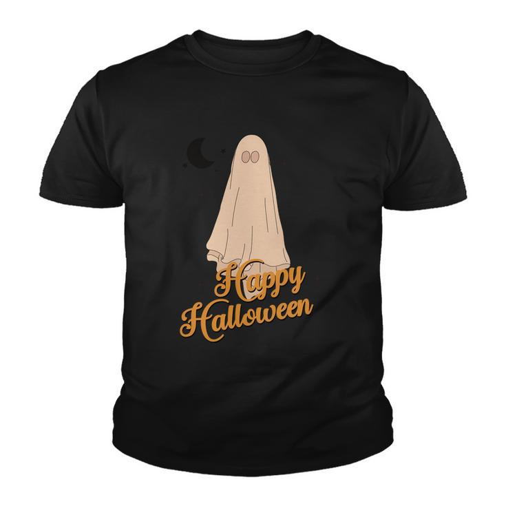 Happy Halloween Ghost Boo Halloween Quote Youth T-shirt