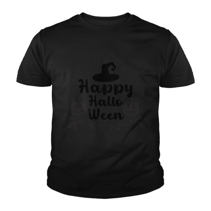 Happy Halloween Pumpkin Witch Hat Halloween Quote Youth T-shirt