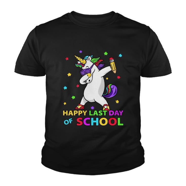 Happy Last Day Of School Funny Unicorn Cute Teacher Student Cute Gift Youth T-shirt
