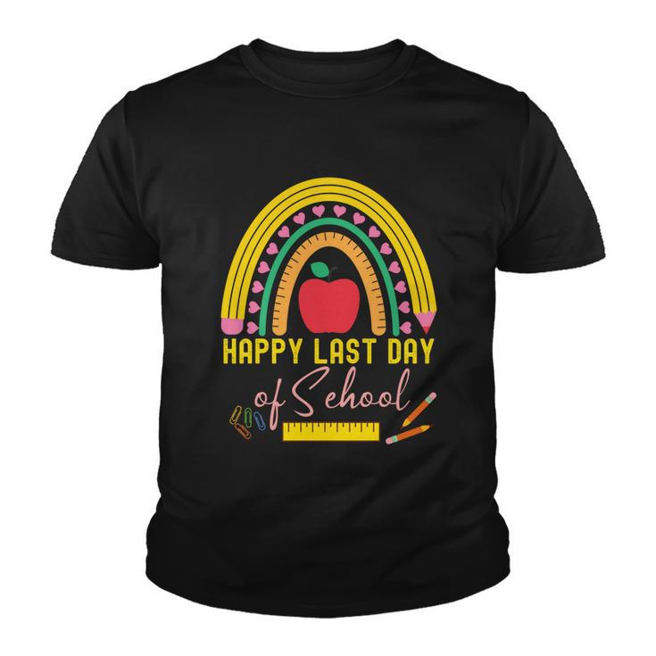 Happy Last Day Of School Teacher Student Graduation Rainbow Gift V2 Youth T-shirt
