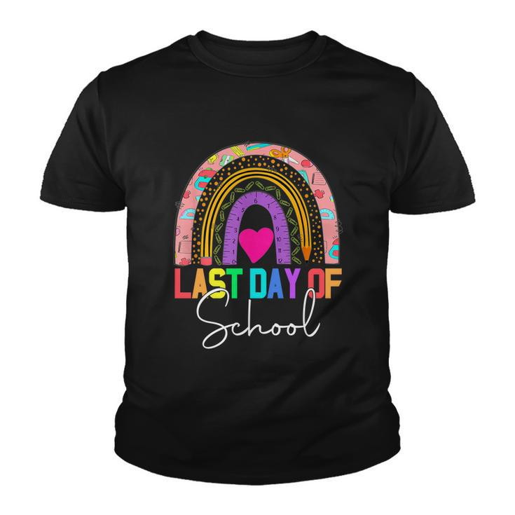 Happy Last Day Of School Teacher Student Graduation Rainbow Gift V3 Youth T-shirt