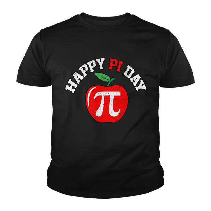 Happy Pi Day Teachers Apple Youth T-shirt