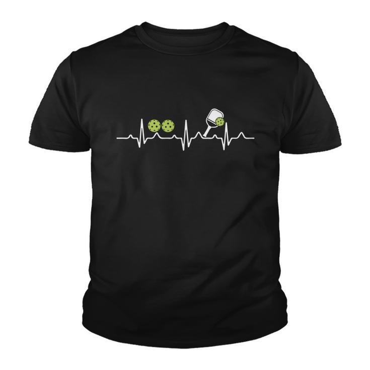 Heartbeat Pulse Pickleball Funny Gift Youth T-shirt