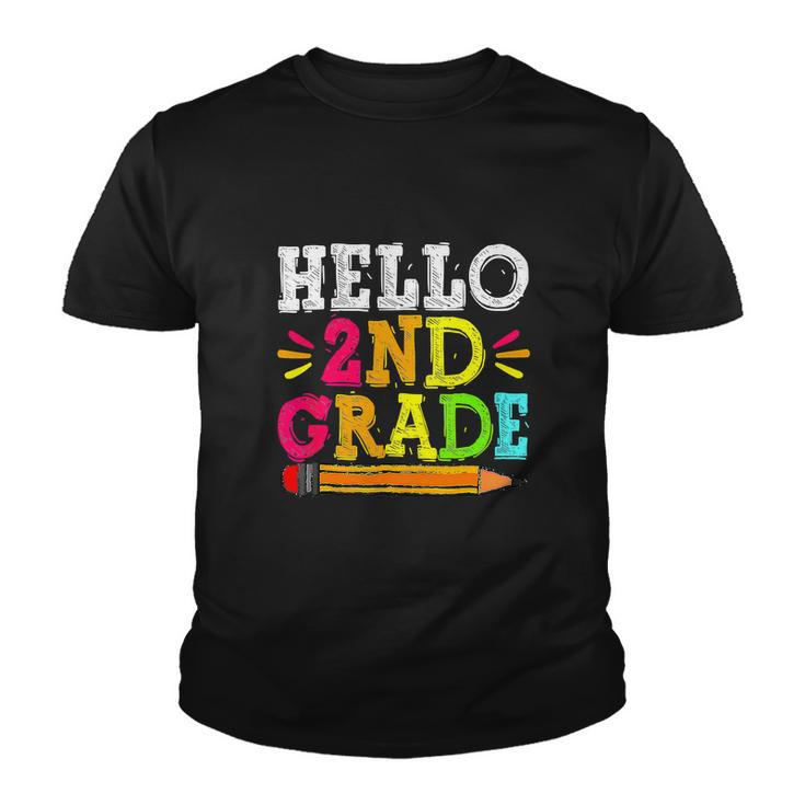 Hello 2Nd Grade Back To School For Students Teachers Youth T-shirt