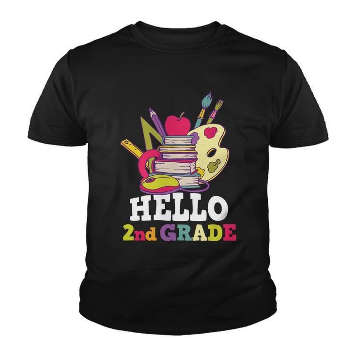 Hello 2Nd Grade Back To School Team Second Grade Youth T-shirt