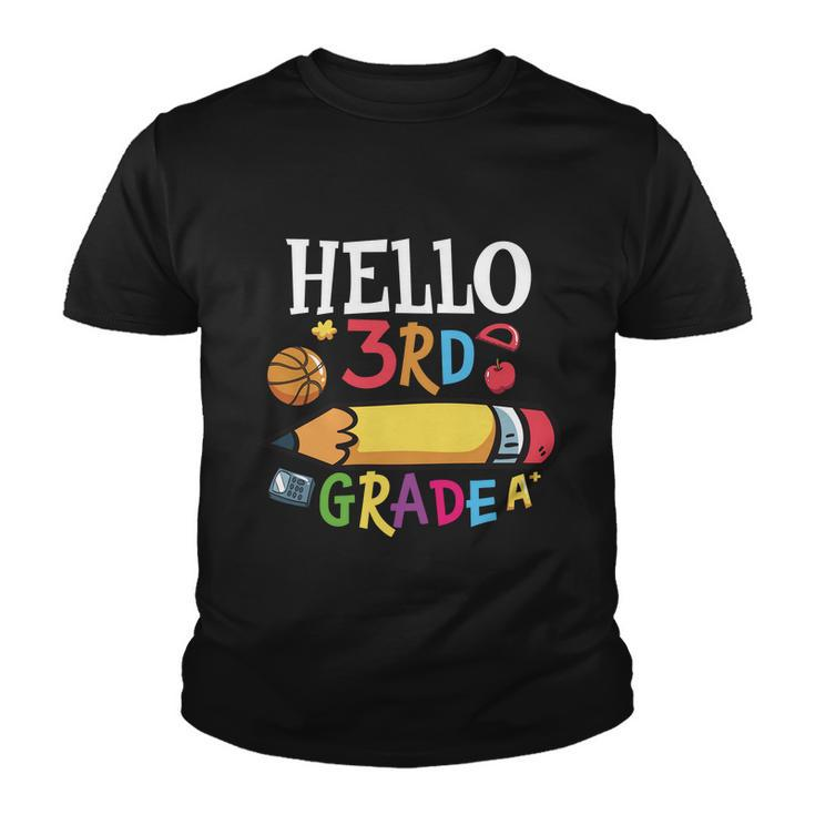 Hello 3Rd Grade Pencil Back To School V2 Youth T-shirt