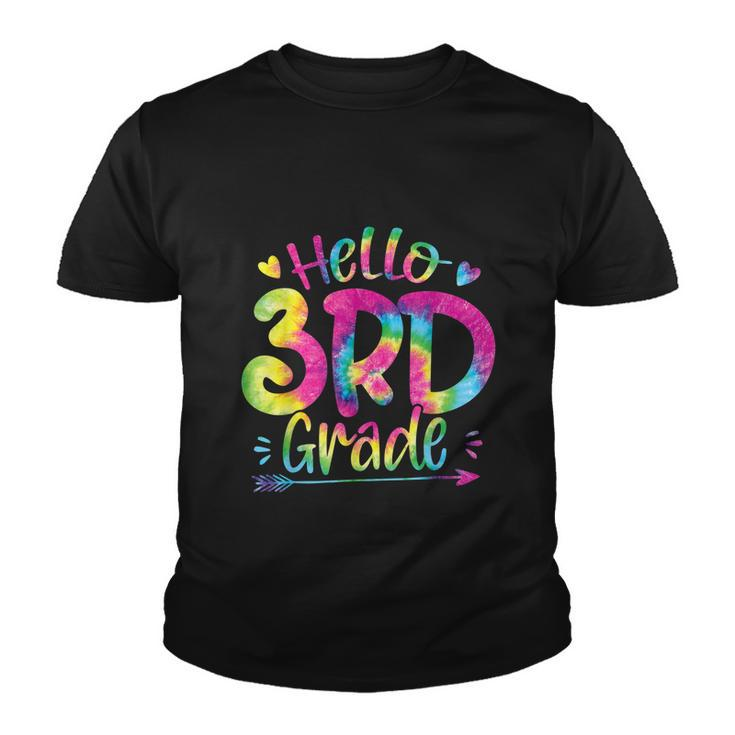 Hello 3Rd Grade Teachers Tie Dye Funny Back To School Youth T-shirt