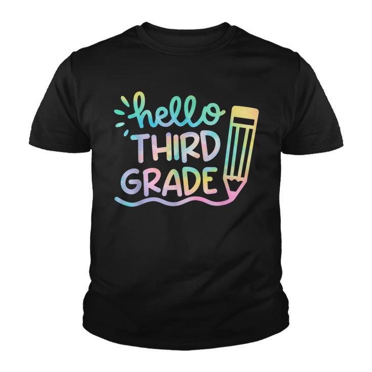 Hello 3Rd Grade Tie Dye Teachers Kids Back To School Funny  Youth T-shirt