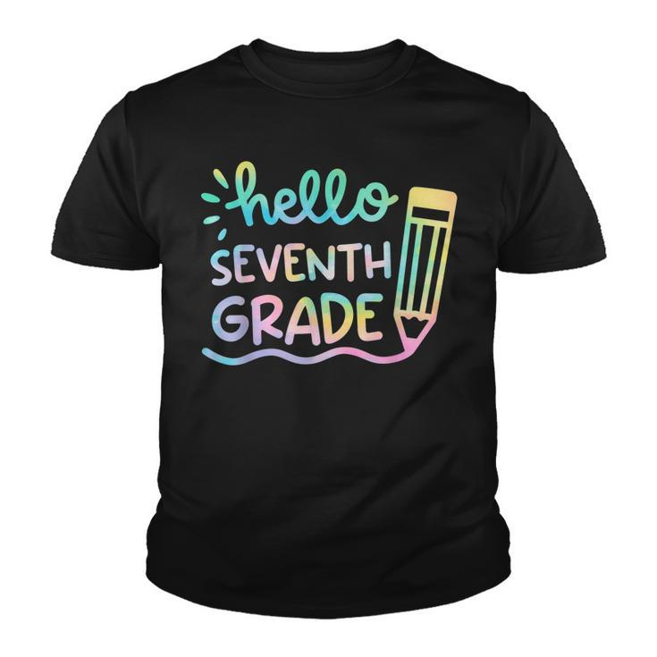 Hello 7Th Grade Tie Dye Teachers Kids Back To School Funny  Youth T-shirt