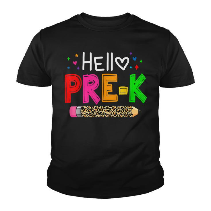Hello Pre-K Teacher Kids Back To School Teacher Student Gift  Youth T-shirt