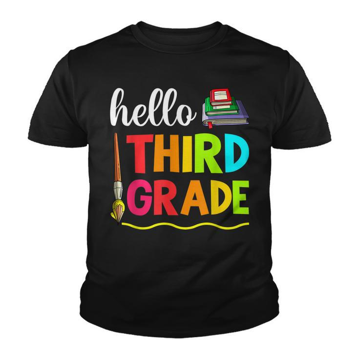 Hello Third Grade Boy Kids Teachers Girl Students 3Rd Grade  Youth T-shirt
