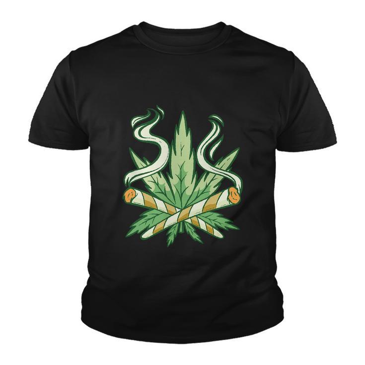 Hemp Leaf Cross Joint Youth T-shirt