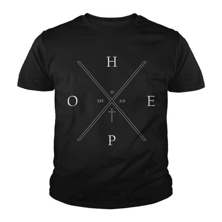 Hope Est 33 Ad Christian Tshirt Youth T-shirt