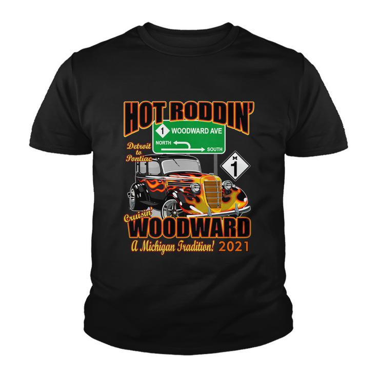 Hot Rod Woodward Ave M1 Cruise 2021 Tshirt Youth T-shirt