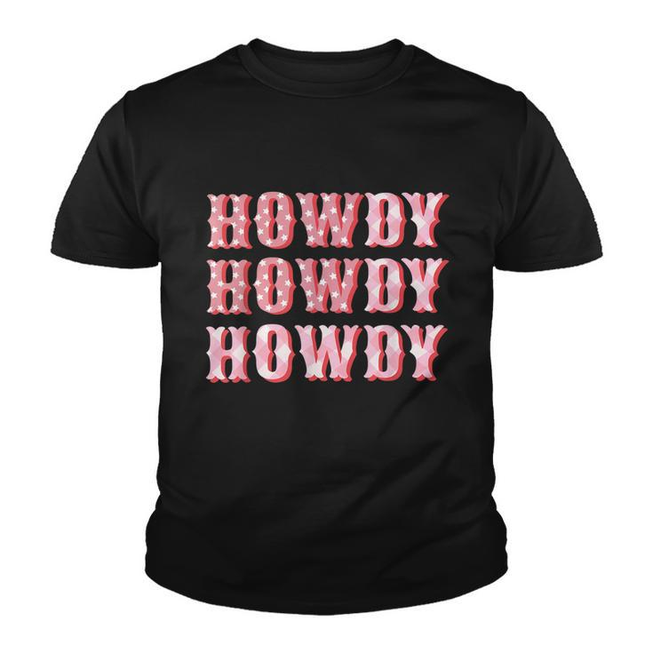 Howdy Cowgirl Boots Bling Women Cute Western Country Youth T-shirt