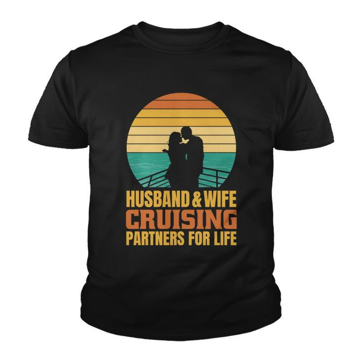 Husband And Wife Cruising Partners For Life Youth T-shirt