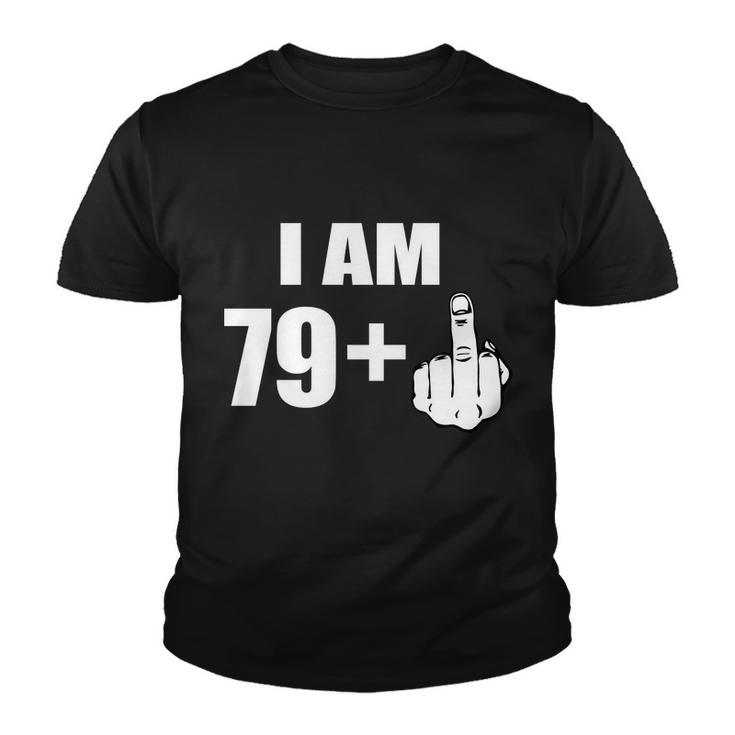 I Am 80 Middle Finger 80Th Birthday Gift Tshirt Youth T-shirt