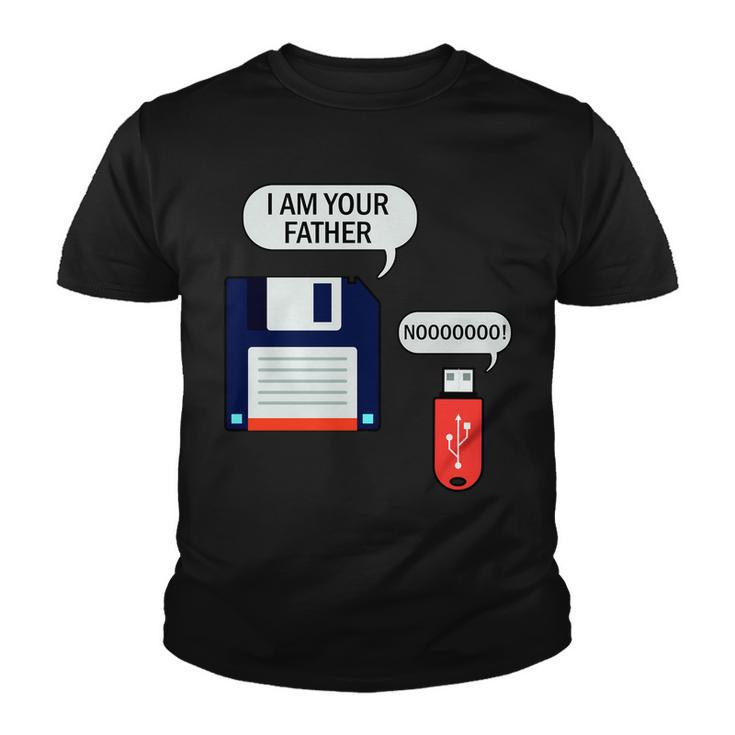 I Am Your Father Retro Floppy Disk Usb Tshirt Youth T-shirt