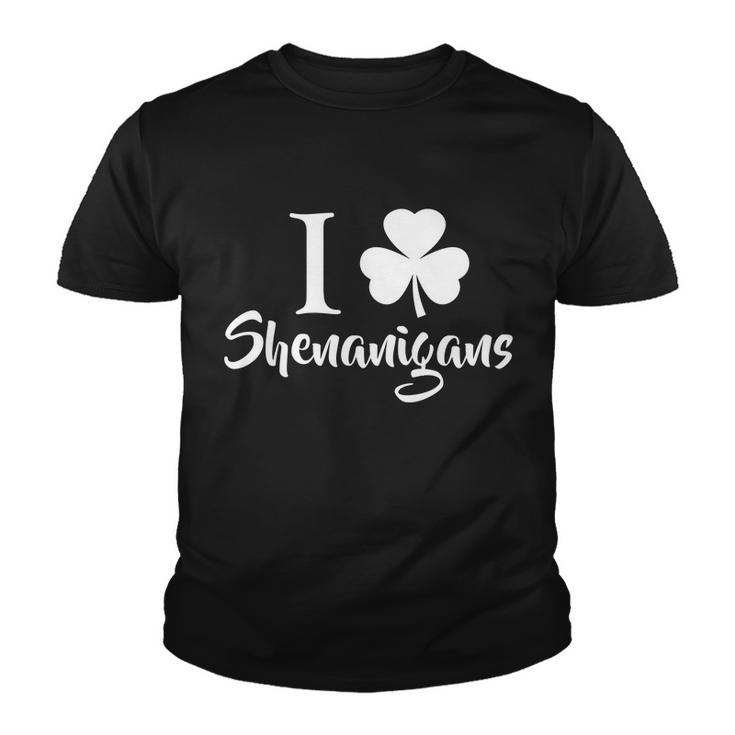 I Clover Shenanigans Irish Shamrock Tshirt Youth T-shirt