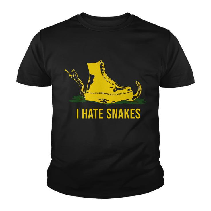 I Hate Snakes Dont Thread On Me Flag Youth T-shirt
