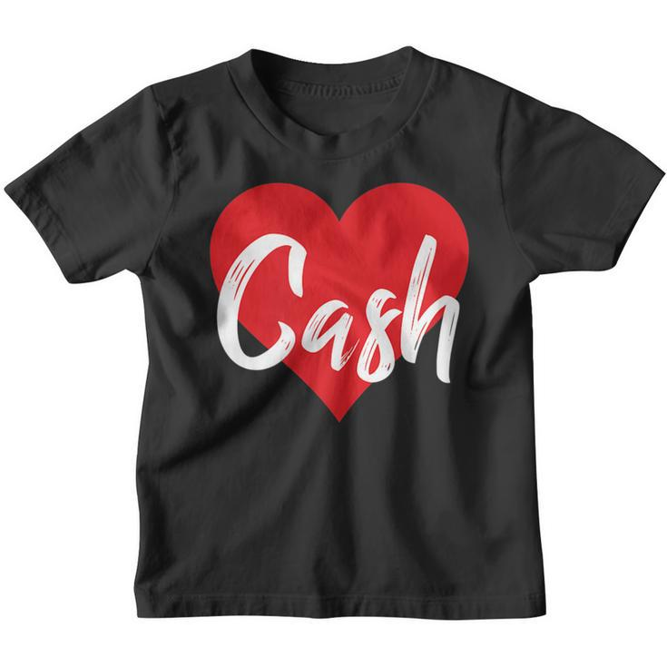 I Love Cash First Name  I Heart Named  Youth T-shirt