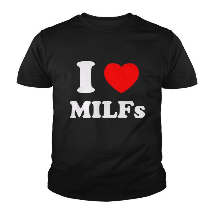 I Love Heart Milfs Tshirt Youth T-shirt