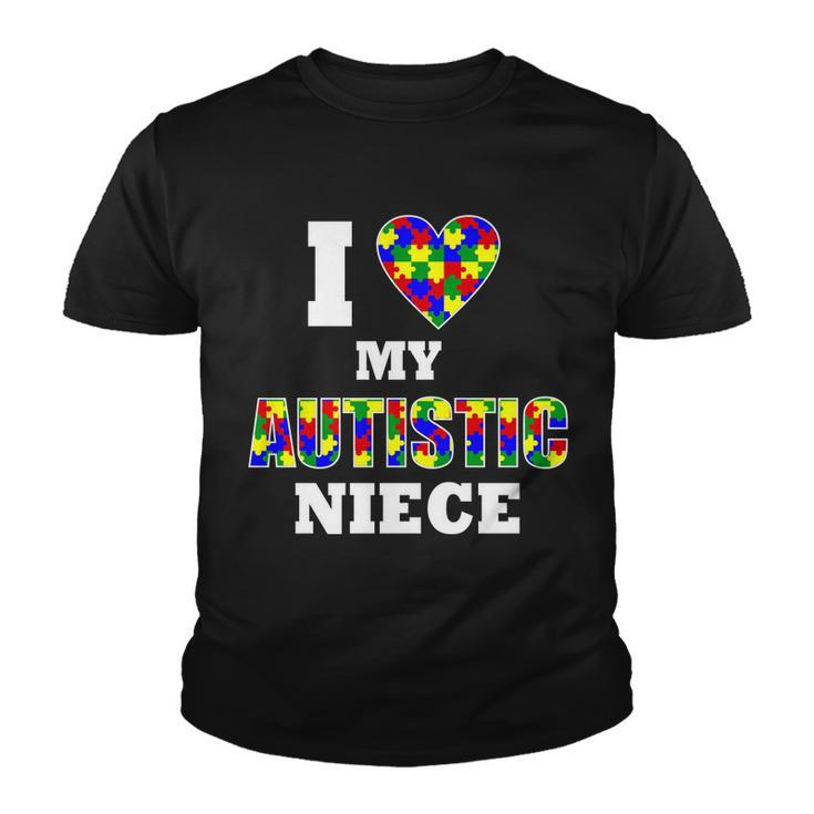 I Love My Autistic Niece Autism Youth T-shirt