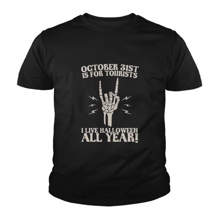 I Spend All Year Waiting For Halloween October 21St Live All Year Youth T-shirt