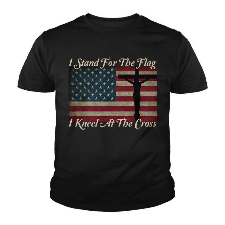 I Stand For The Flag And Kneel For The Cross Tshirt Youth T-shirt