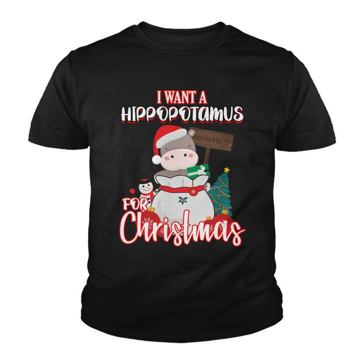 I Want A Hippopotamus For Christmas Ho Ho Ho Youth T-shirt