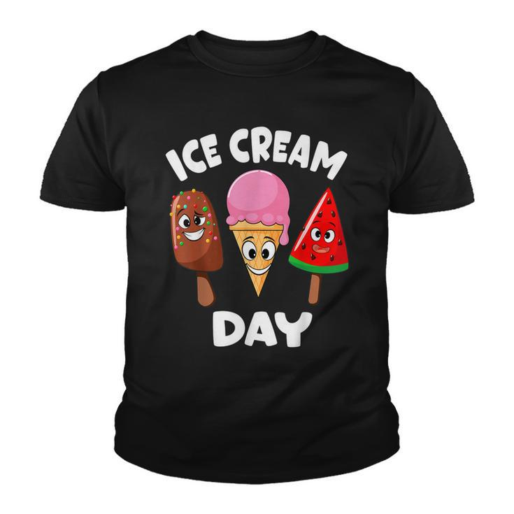 Ice Cream Day Summer Party Ice Cream Maker Kids Toddler Boys  Youth T-shirt
