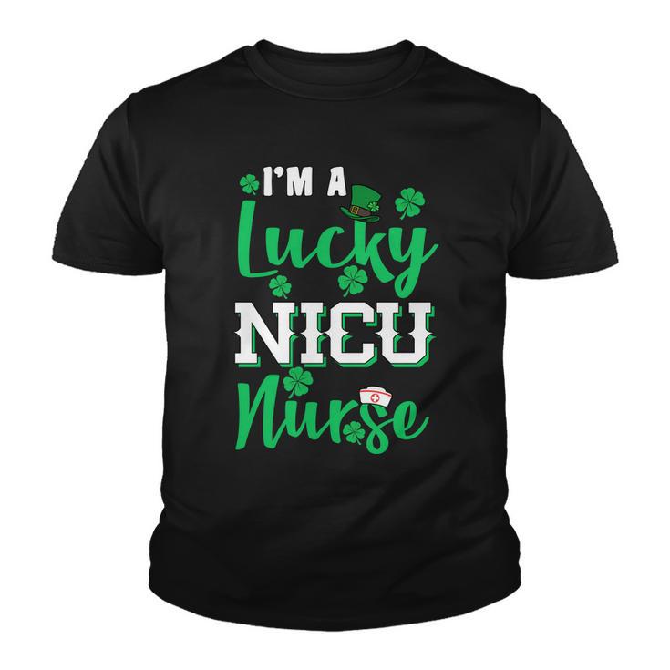 Im A Lucky Nicu Nurse St Patricks Day Graphic Design Printed Casual Daily Basic Youth T-shirt