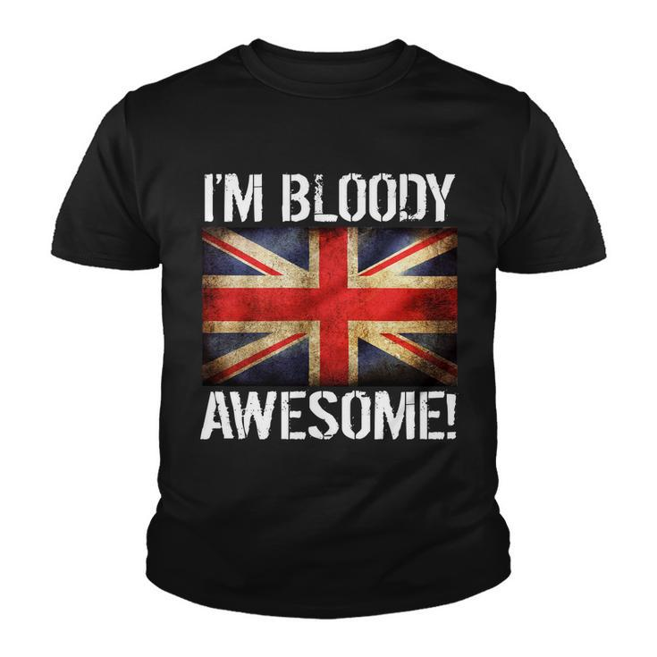 Im Bloody Awesome British Union Jack Flag Youth T-shirt