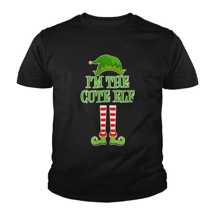 Im The Cute Elf Matching Family Christmas Tshirt Youth T-shirt