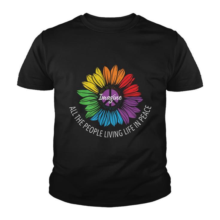 Imagine All The People Living Lgbt Pride Month Youth T-shirt