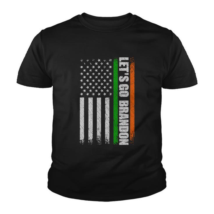 Irish American Flag Ireland St Patricks Day Let_S Go Brandon Tshirt Youth T-shirt