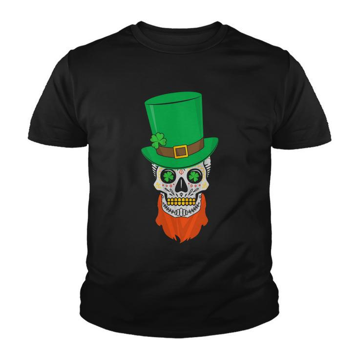 Irish Sugar Skull St Patricks Day Tshirt Youth T-shirt