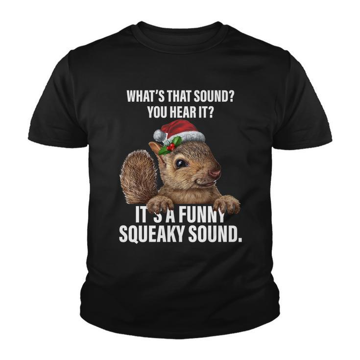Its A Funny Squeaky Sound Christmas Squirrel Youth T-shirt