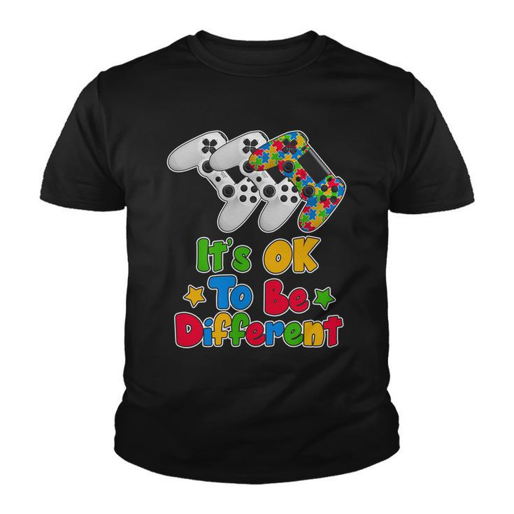 Its Ok To Be Different Autism Awareness Video Gamer Youth T-shirt