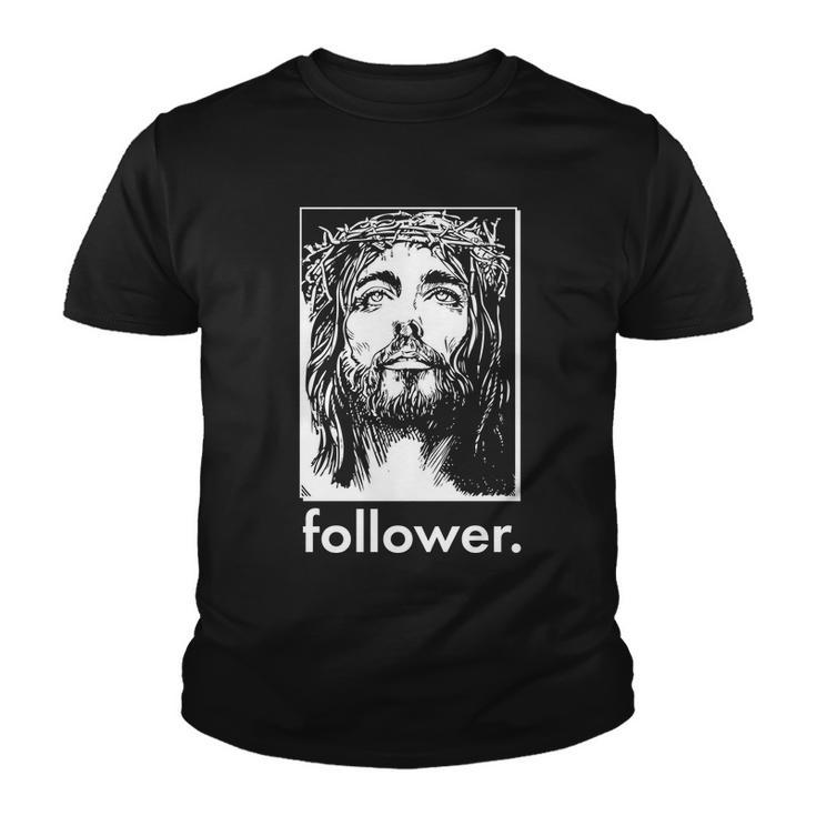 Jesus Christ Portrait Follower Youth T-shirt