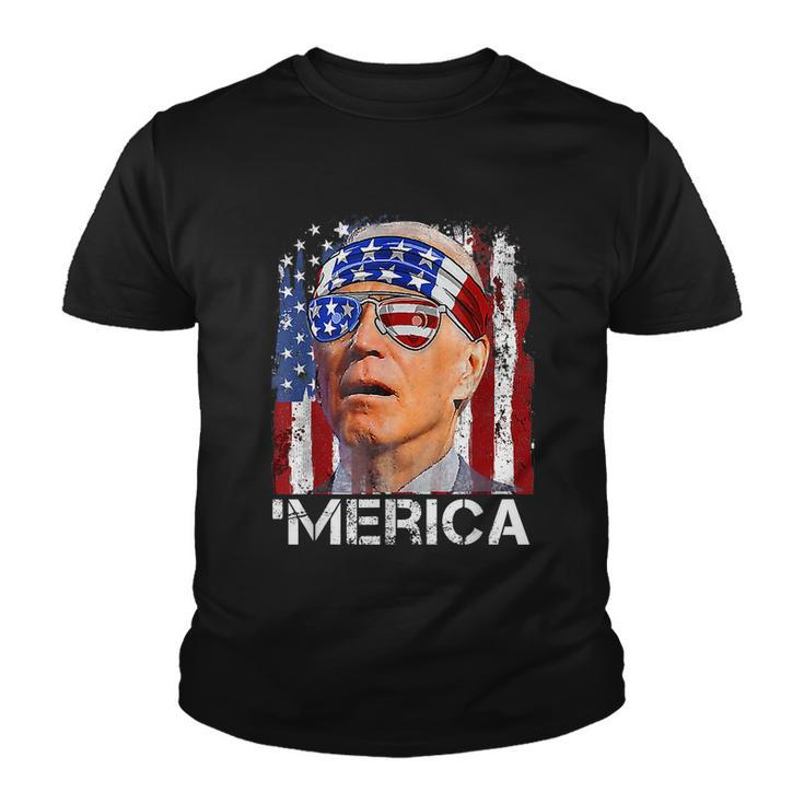 Joe Biden 4Th Of July Merica Men Women American Flag Youth T-shirt
