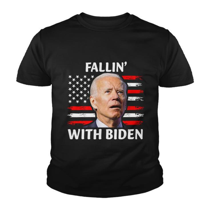 Joe Biden Falling Off Bike Fallin With Biden Youth T-shirt