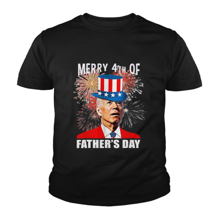 Joe Biden Merry 4Th Of Fathers Day Funny 4Th Of July Cool Gift Youth T-shirt