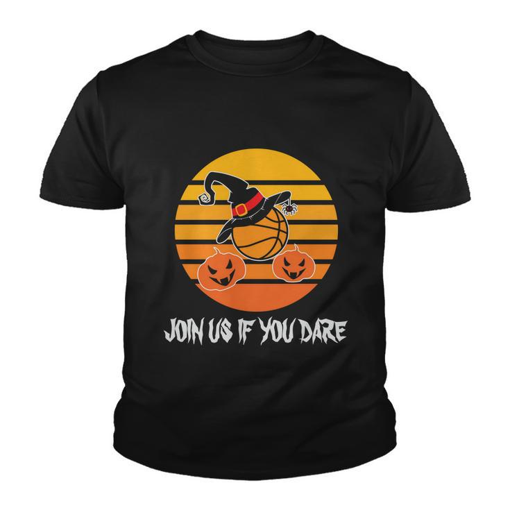 Join Us If You Dare Halloween Quote Youth T-shirt