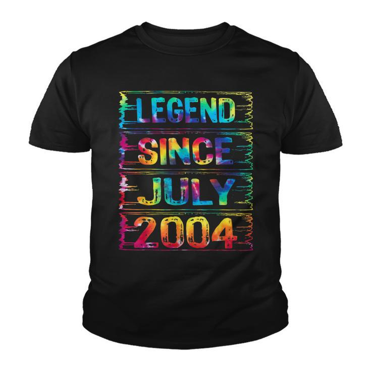 July 18 Years Old Since 2004 18Th Birthday Gifts Tie Dye  Youth T-shirt