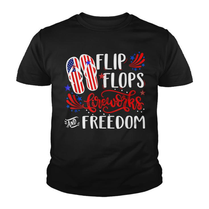 July 4Th Flip Flops Fireworks & Freedom 4Th Of July Party  V2 Youth T-shirt